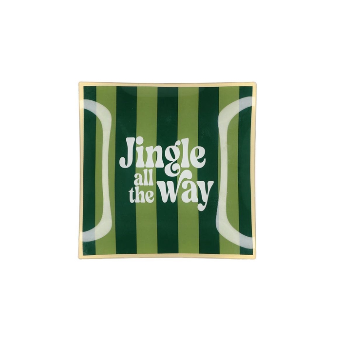 <h4>Plate Square Jingle All The Way 18x18x2cm</h4>