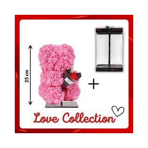 Arr6 Deco Beer 25cm - Licht Roze Met Boeket