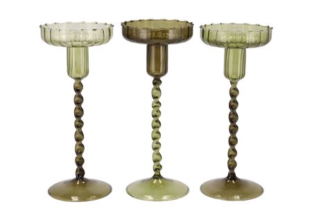 <h4>Jules Summer Green Mix Candle Holder Ass 9x22cm</h4>