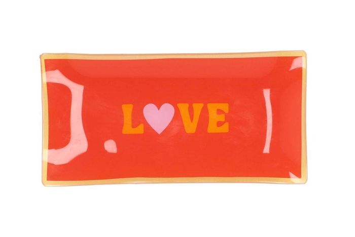 Plate Rectangle Love 20x10x2cm