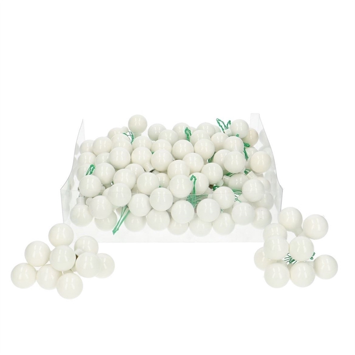 <h4>Christmas bauble Ball/wire 25mm pearl x144</h4>