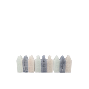 Amsterdam House Grey Mix Candle 4x4x12cm