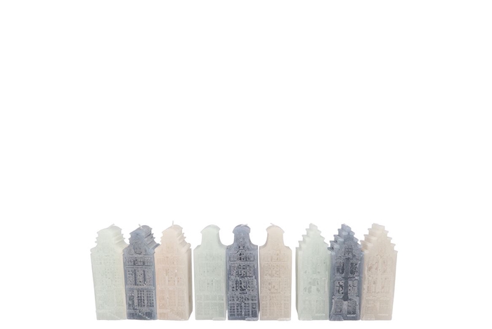 <h4>Amsterdam House Grey Mix Candle 4x4x12cm</h4>