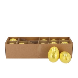 EGGS GANZEN YELLOW GLITTER P/12