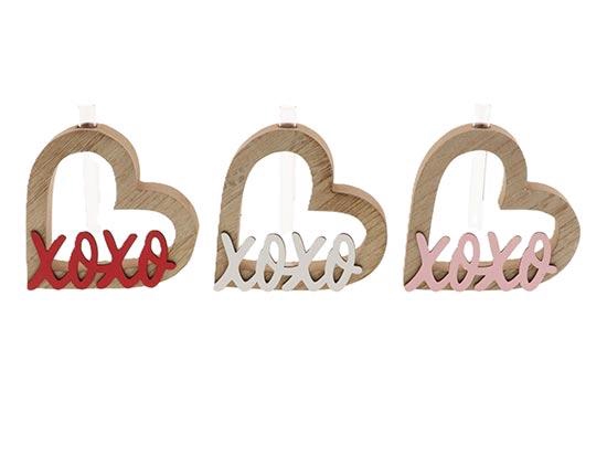 Vase XOXO 3Ass L15W3H17