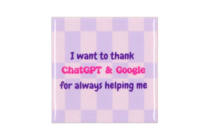 <h4>Tile I Want To Thank Purple 10x10x1cm</h4>