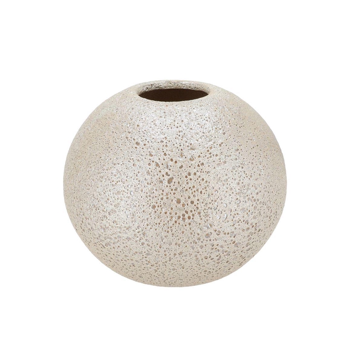 <h4>Dana White Pearl Moonface Vase 30x30x35cm</h4>