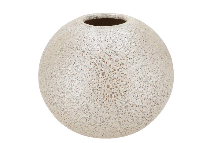 <h4>Dana White Pearl Moonface Vase 30x30x35cm</h4>