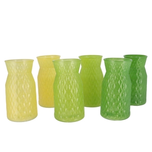 Diamond Green Mix Vase Ass 14x25cm Nm