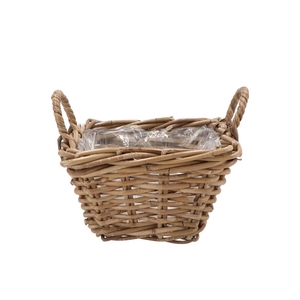 Rattan Kuboo Pot Square 25x15cm