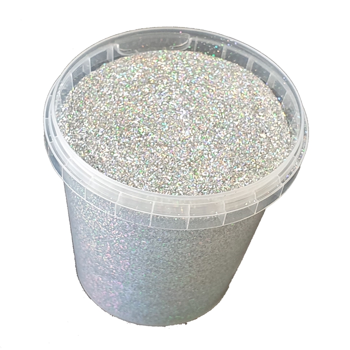 Glitters 400gr in bucket Laser Silver