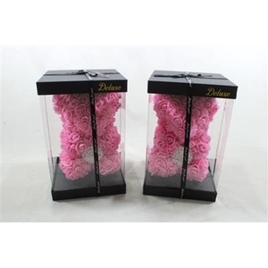 25CM BEER ROZE DIAMANT HART