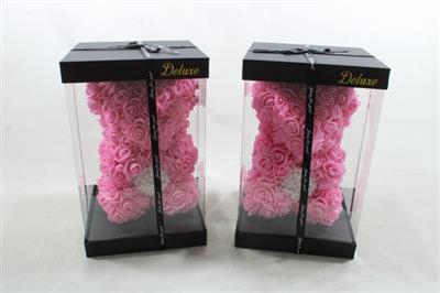 <h4>25cm Beer Roze Diamant Hart</h4>