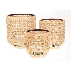 LANTERN WADAI SET VAN 3 naturel