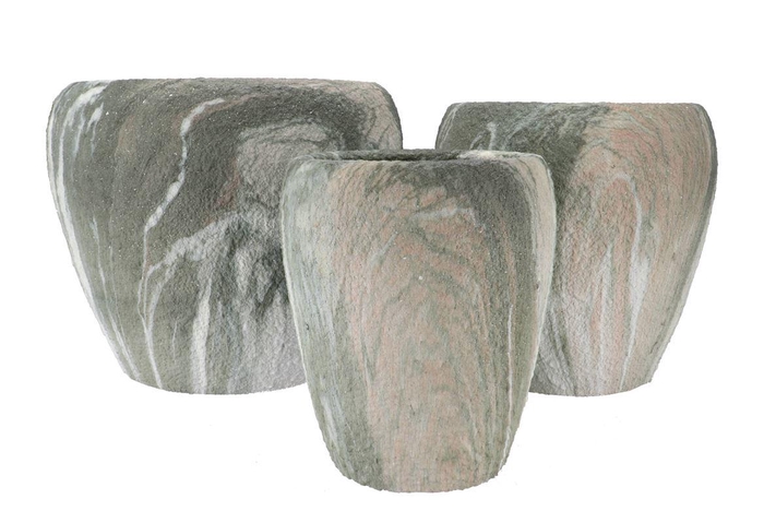 <h4>Monty Green Pot Flower S/3 42x35/32/32/23x29cm</h4>