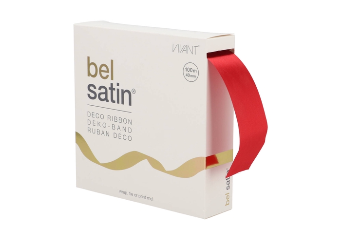 Ribbon Satin 20 Red 100mx40mm P/1