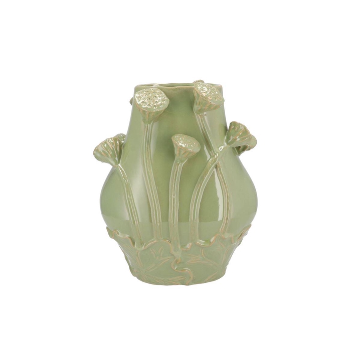 <h4>Mara Pistache Vase Lotus 28x20x35cm Nm</h4>