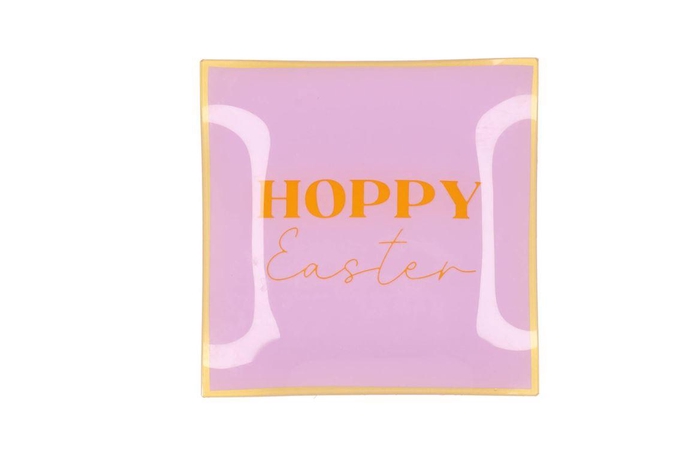 <h4>Plate Square Hoppy Easter 18x18x2cm</h4>