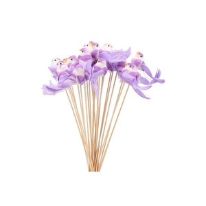 Pick Bird On Stick Lila P/1 11x4x50cm
