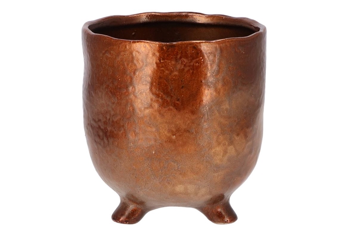 St Tropez Mat Copper Pot 14x15cm