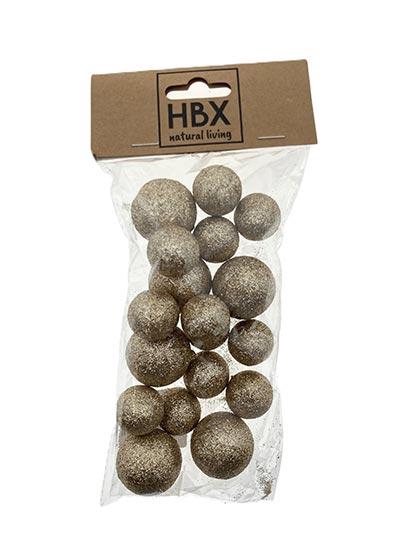 Ball With Glitter 18pcs D2