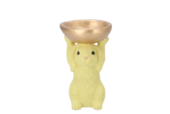 Easter Bunny-bowl Yellow 11x10x18cm Nm