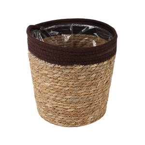 Basket Saga straw 25xH24cm brown