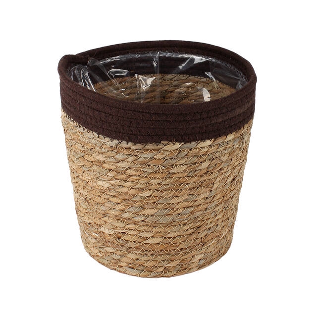 <h4>Basket Saga straw 25xH24cm brown</h4>