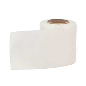 Ribbon Grave 10cm 25m White Moire Halbach Nm