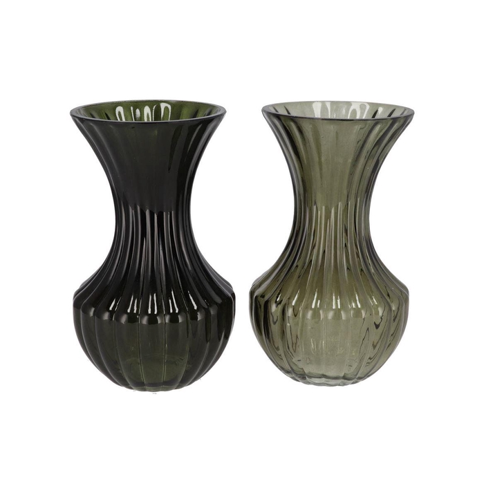 <h4>Taylor Green Vase Cone Neck Ass 13x21cm</h4>