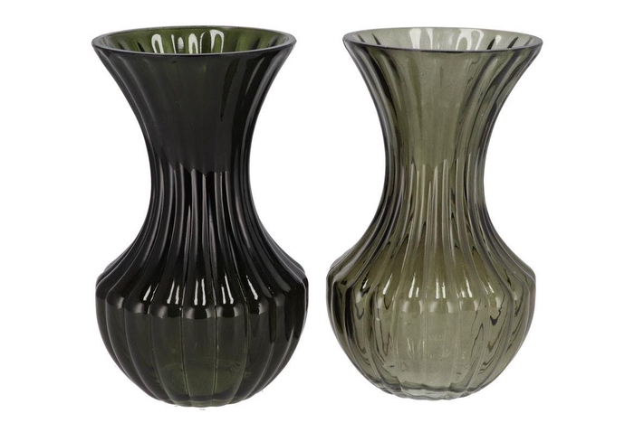 Taylor Green Vase Cone Neck Ass 13x21cm