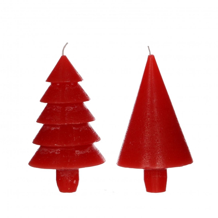 Kaars kerstboom d07*12cm