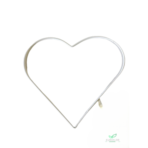 METAL RING HEART SINGLE 025CM WHITE