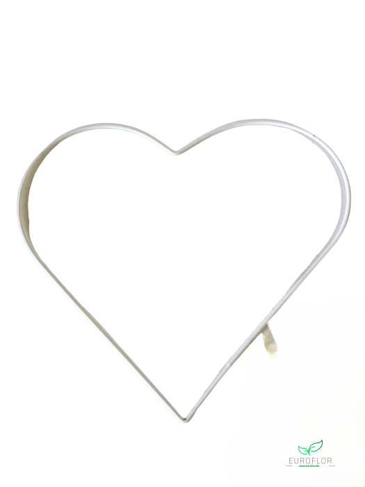 METAL RING HEART SINGLE 025CM WHITE