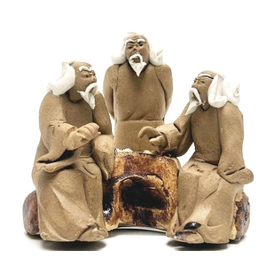 Three chinese men, unglazed, height 7cm, box 12 or 6 pcs.