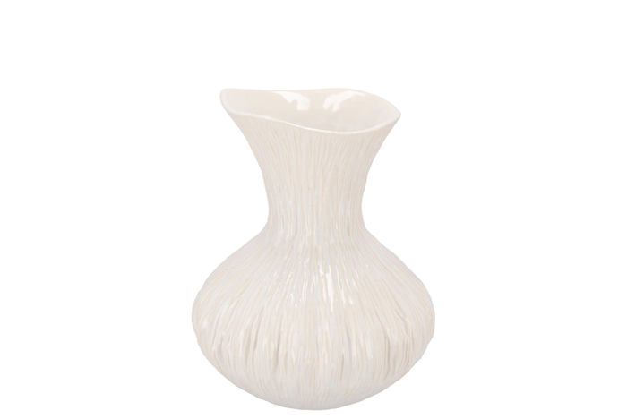Mirre White Vase 14x14x18cm