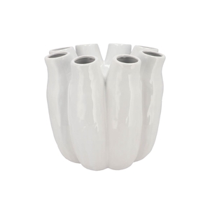 Luna White Tube Vase 28x28cm Nm