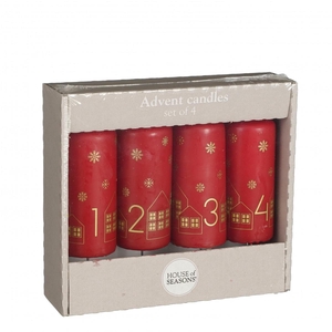 Candle Cylinder advent d04*10cm