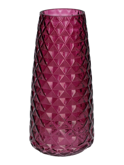 <h4>DF02-700617100 - Vase Gemma diamond d6.5/10xh21 aubergine transparent</h4>