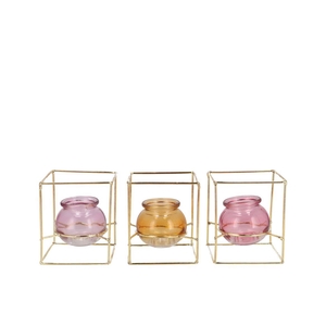 Polly Dreamy Past Mix Metal Rack Square Glass Ass 11x11x13nm