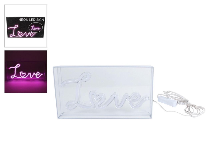 <h4>"Lichtbox LED ""Love"" PVC 23x4x12,</h4>