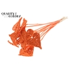 Lata Heart 8cm on stem Hat type Covered Orange