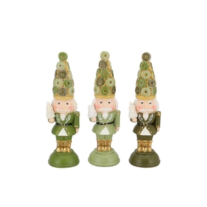 Candy Nutcracker Green Soldier Decoration 10x9x31cm Nm
