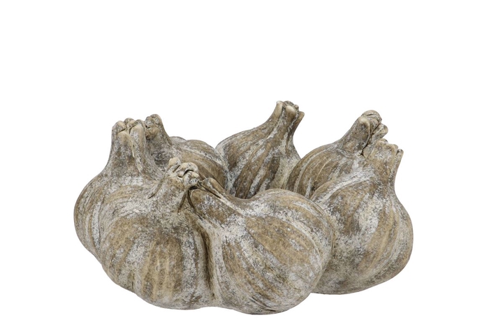 <h4>Concrete Garlic Wreath Natural 22x22x10cm</h4>