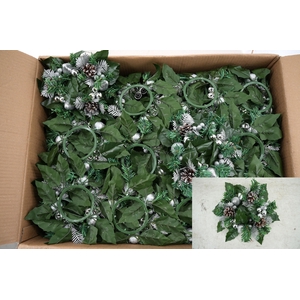 Wreath christmas ring Ø8cm silver R3