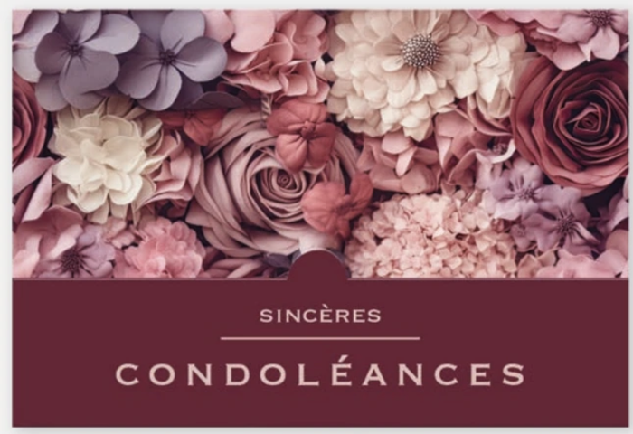 <h4>Sincères condoléances (grande carte) (1066903F)</h4>