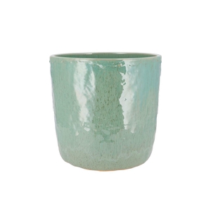 Iron Stone Aqua Green Pot 21x21x19cm