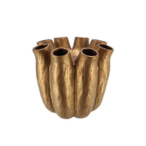 Luna Gold Tube Vase 24x24cm Nm