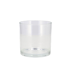 Glass Pot Cilinder Heavy 12x12x12cm