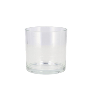 Glass Pot Cilinder Heavy 12x12x12cm